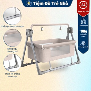 Nôi Điện Em Bé Nôi Vải Di Động Đa Năng Kết Nối Bluetooth Có Bảng Điều Khiển Từ Xa- Thiên Thần Nhỏ