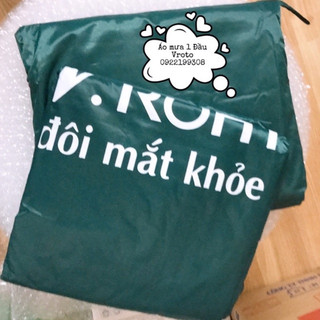 🌲🍒 ÁO MƯA PHẢN QUANG VROTO 1 ĐẦU CHE TOÀN THÂN CÓ KÍNH CHẮN NƯỚC TRONG SUỐT
