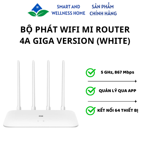 Bộ Phát Wifi Mi Router 4A Giga Version (White) - Bảo hành 12 tháng