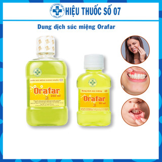 Nước súc miệng Orafar 90m/250ml sát trùng miệng, ngừa sâu răng, bảo vệ men răng