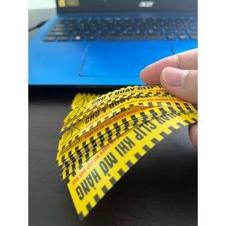 Combo 200 Tem Chú Ý Không Có Keo Dán Sẵn (KHÔNG PHẢI DECAL)11x2.5cm (Có thể thay đổi tùy theo đợt in)