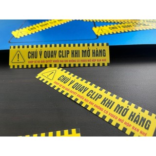 Combo 200 Tem Chú Ý Không Có Keo Dán Sẵn (KHÔNG PHẢI DECAL)11x2.5cm (Có thể thay đổi tùy theo đợt in)