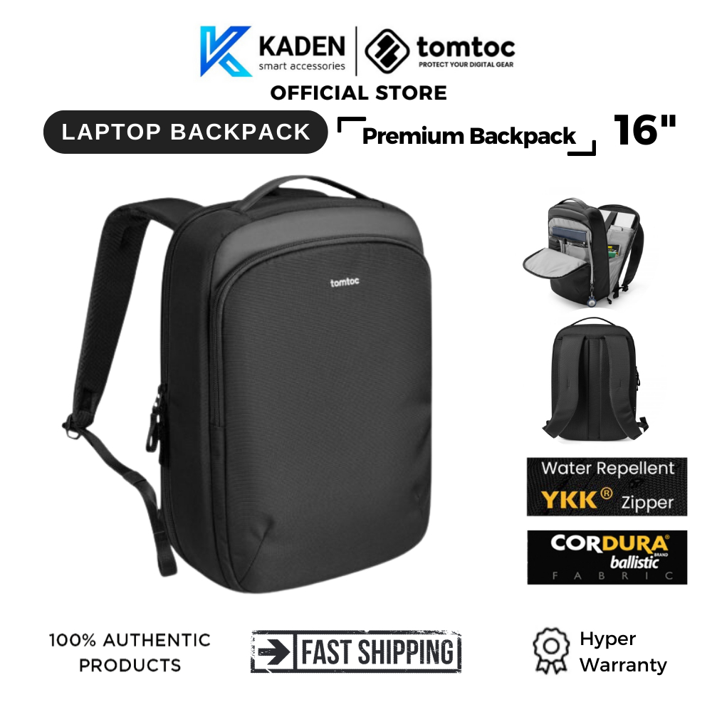 Balo Tomtoc (Usa) Explorer-T60 Laptop 16″ 15L Black– T60M1D1-Hàng Chính Hãng