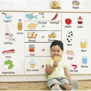 Decal tranh dán tường bé học tiếng anh trang trí phòng ngủ dễ thương cho bé - vđ28