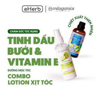 Combo serum & lotion milaganics - tinh dầu bưởi, dưỡng tóc, kích thích mọc, ngăn rụng tóc - 100ml