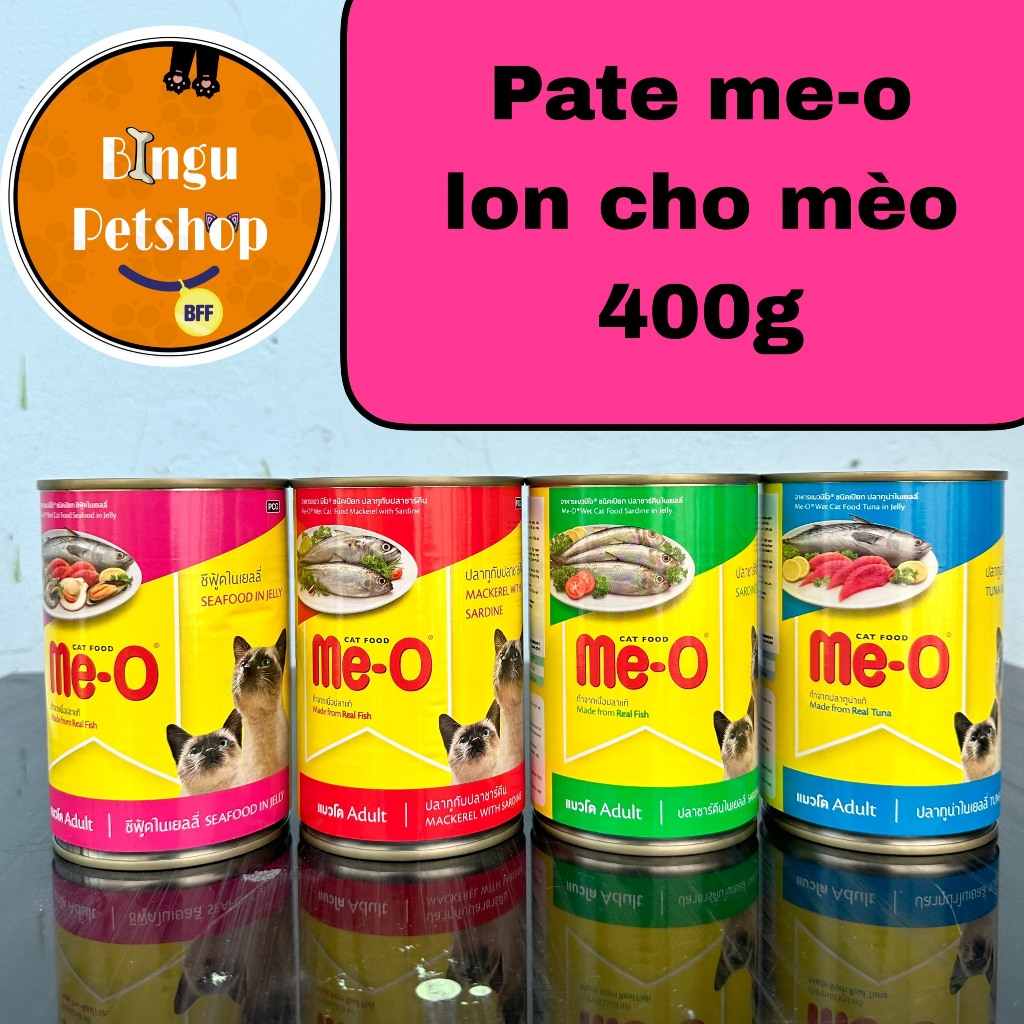 Pate Cho Mèo Trưởng Thành Pate Me-O Lon 400G