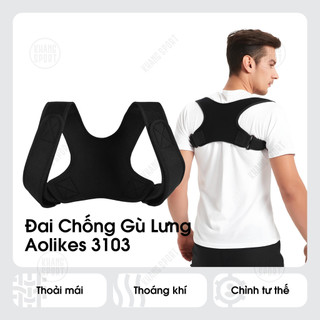 Đai Đeo Lưng Tập Gym Cố Định Xương Đòn,Chống Gù Lưng, Vẹo Cột Sống Aolikes AL 3103