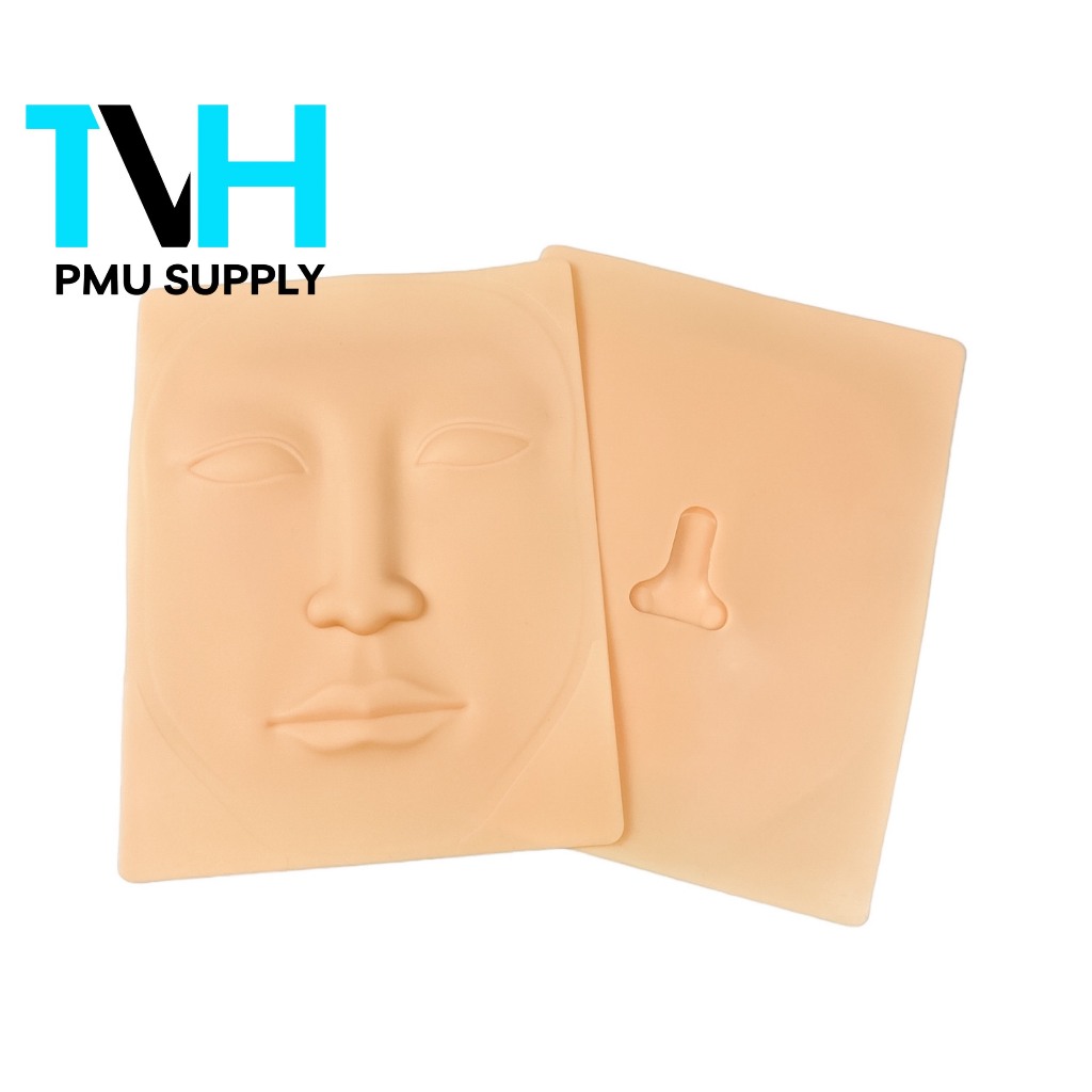 Da Giả Có Khuôn Mặt 3D Silicon Loại Thường Có Lỗ Mũi Tập Phun Xăm Điêu Khắc - TVH PMU SUPPLY