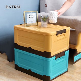 Hộp đựng đồ BATRM Hộp nhựa đựng quần áo chăn màn gấp gọn có nắp đậy chống bụi Thùng nhựa đựng đồ tiết kiệm không gian