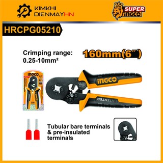 Kìm bấm cos dây điện 0.25-10mm2 ingco hrcpg05210