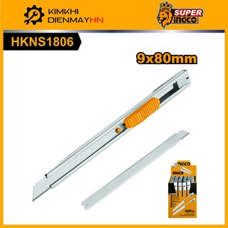 Dao rọc giấy mini ingco hkns1806,kích cỡ lưỡi dao 9x80mm