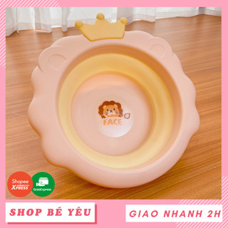 Chậu rửa mặt cho bé 🌸 𝑭𝒓𝒆𝒆𝒔𝒉𝒊𝒑 🌸 Chậu rửa mặt hình vương miện đáng yêu ngộ nghĩnh màu hồng cam