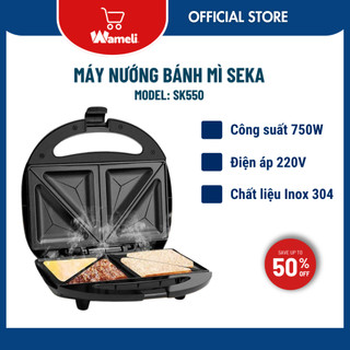 Máy nướng bánh mỳ sandwich SEKA SK-550, máy kẹp nướng bánh mỳ, chống dính tốt - Hàng chính hãng