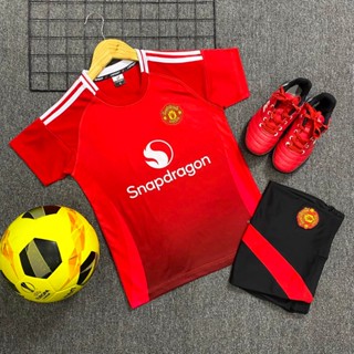 Áo Bóng Đá Trẻ Em MU Đỏ 2025, Quần Áo Đá Banh Trẻ Em MU kèm Hình Thật
