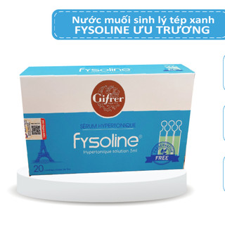 Nước muối tép xanh Fysoline Pháp hộp 20 tép Hsd 8/2026 chẳng sợ khô mũi, nghẹt mũi - con vô tư nằm điều hoà