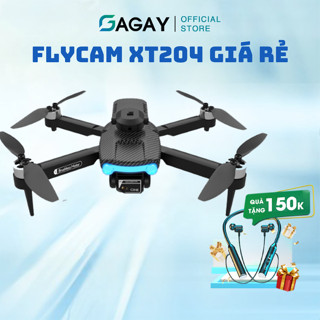 Flycam mini giá rẻ XT204, flycam mini động cơ không chổi than, máy bay điều khiển có camera kép, bay ổn định