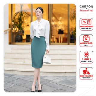 Chân váy bút chì 2 lớp cao cấp thiết kế Chiffon