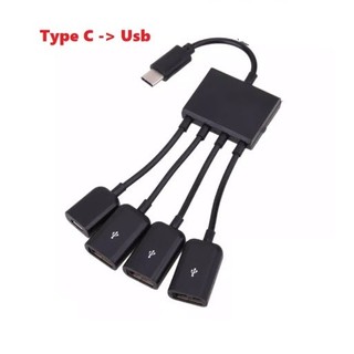 Cáp OTG Type-C ra 3 cổng USB Hub OTG Type-C