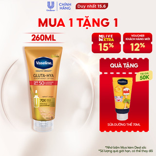  Serum chống nắng Vaseline GLUTA HYA SPF50 260ml