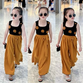 set quần from xòe mix áo đính hoa cho mẹ và bé gái. Hàng chuẩn shop a24-25
