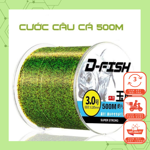 Cước Câu Cá 3D 500m Cước Nhật Cước Câu Cá Tàng Hình Cao Cấp Lụa Thô Dùng Cho Câu Đài Và Cần Câu Máy