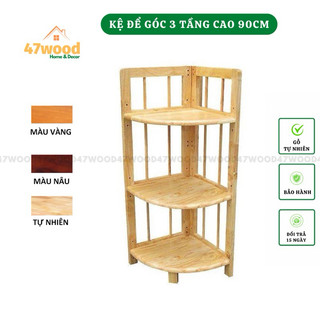 KỆ ĐỂ GÓC TƯỜNG 3 TẦNG CAO 90CM - KỆ GÓC NHÀ BẾP