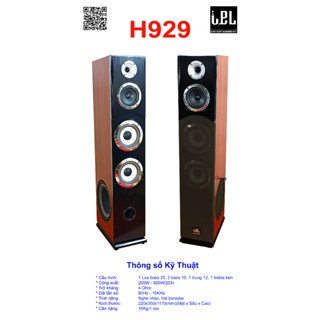 Loa cây IPL H929, loa cây karaoke 5 đường tiếng, loa cây bass 25 và 2 bass 16, loa cây karaoke gia đình H929