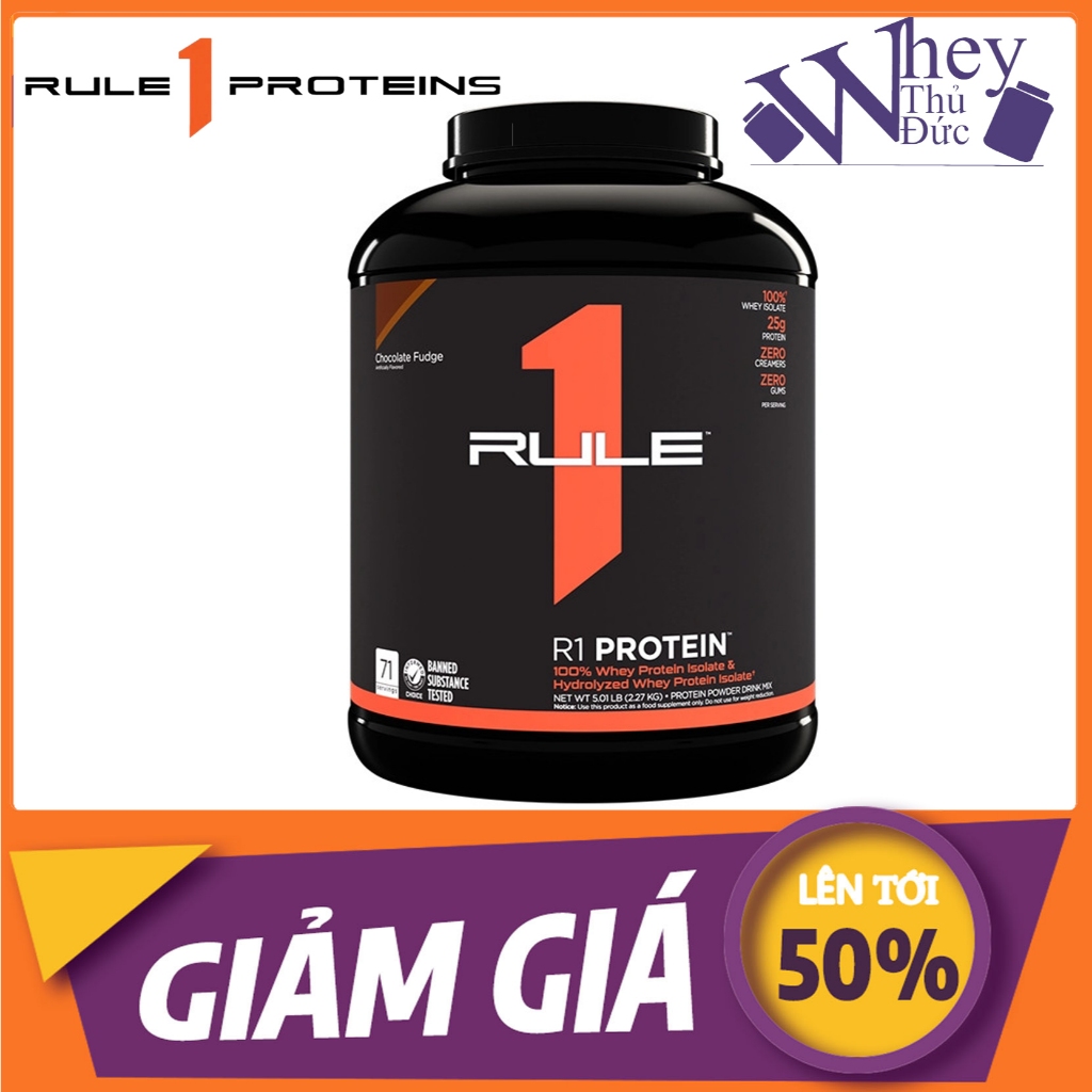 (Tặng bình) RULE 1 WHEY PROTEIN 5 LBS - WHEY RULE 1 sữa dành cho người tập Gym