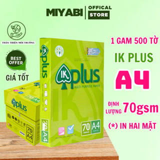 Giấy in a4 a5 ik plus giá rẻ định lượng 70gsm tập 500 tờ giấy in a4 văn phòng phẩm - MIYABI STORE