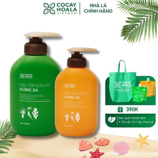 Dầu gội xả hữu cơ gừng sả Cỏ Cây Hoa Lá, ngăn tóc bết dầu và giảm gàu ngứa, kích thích mọc tóc 500g