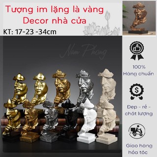 Tượng Im lặng là vàng Decor trang trí nhà cửa