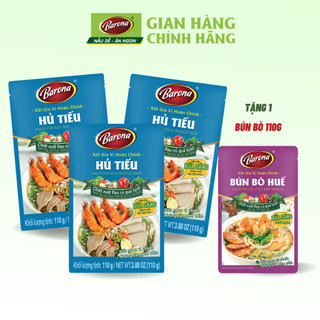 Gia Vị Hủ Tiếu Barona 110g, Mua 3 gói Tặng 1 gói gia vị Bún Bò Huế 110g