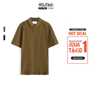 Áo Polo Nam Tay Ngắn Vải Texture Phối Cổ Form Fitted - Routine 10F22POL015