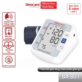 Máy đo huyết áp Sinocare BA801 Chính Hãng
