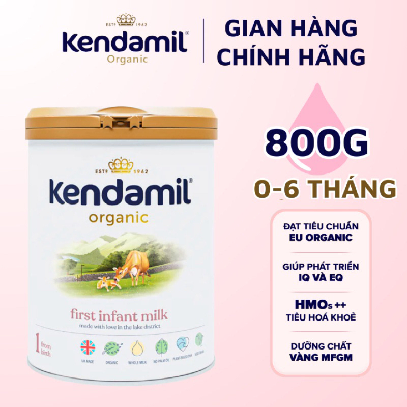 Sữa bột Kendamil ORGANIC & CLASSIC SỐ 1-2-3 800G