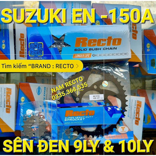 Nhông sên dĩa suzuki en-150a 9ly đen,10ly đen dĩa 43,44,45,46 nhông 13,14,15,16