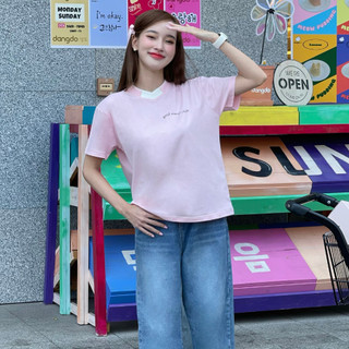 Áo thun nữ baby tee cổ chữ V TiQi Jeans A71