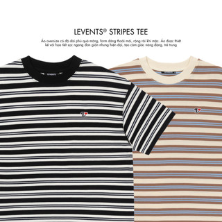 Áo thun Levents Stripes Tee 100% Cotton Unisex T-shirt Oversized