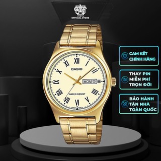 Đồng hồ nam Casio MTP-V006G-9B dây thép không gỉ, chống nước, hàng chính hãng