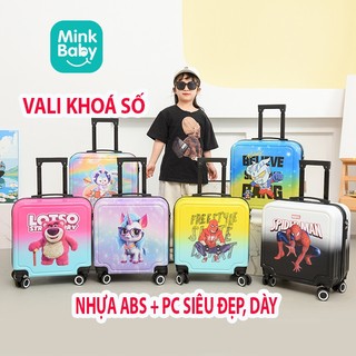 Va li kéo trẻ em có khoá số, va li đi du lịch cho bé mink baby
