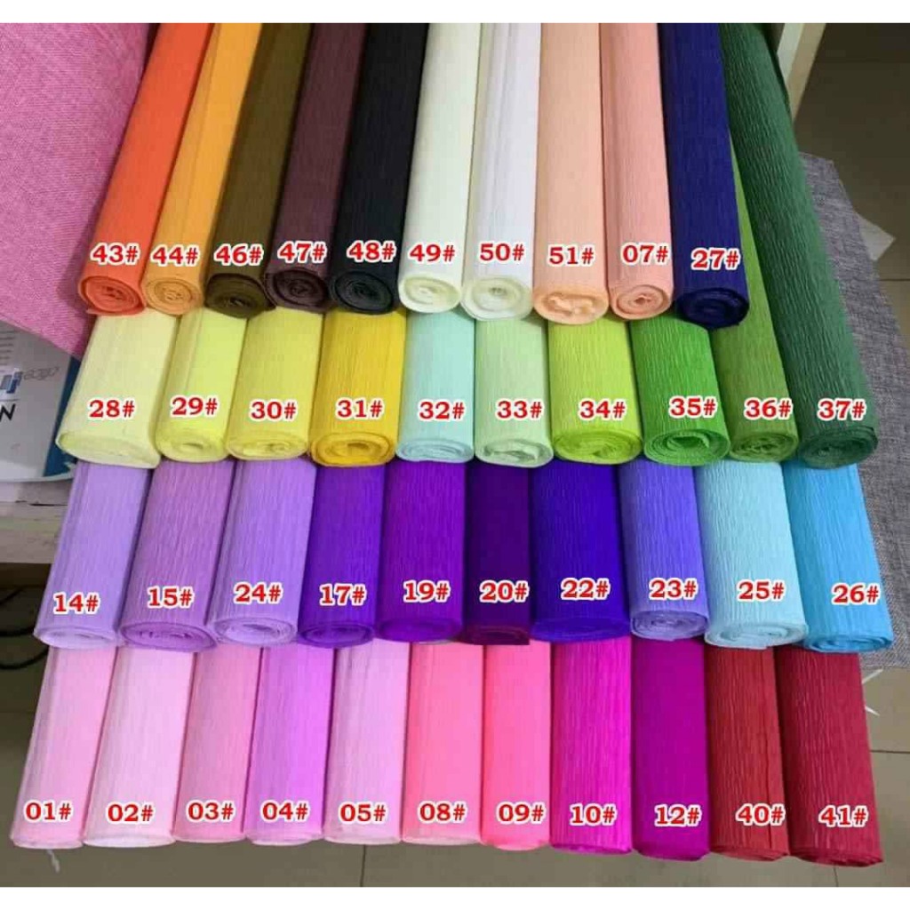 giấy nhún làm hoa, cuộn 50x250cm