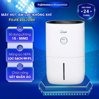 Máy hút ẩm không khí 50m2 nhập khẩu FujiE, màng lọc HEPA loại bỏ vi khuẩn, bụi mịn, sấy khô quần áo, hẹn giờ 24h