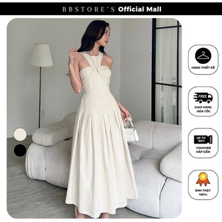  Đầm Xòe Cổ Yếm Dự Tiệc Tùng Váy Xếp Ly Nhún Ngực Sang Trọng BBSTORE'S -D2870