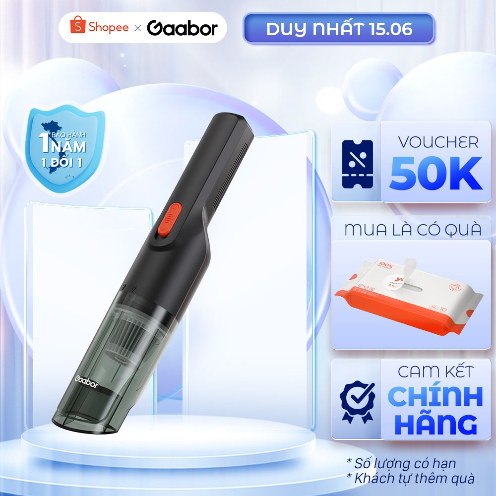 Máy hút bụi không dây GAABOR GVCC-M3A2 áp suất hút 6000pa, 3 đầu hút tiện lợi