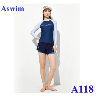 Đồ bơi nữ, quần đùi 2 lớp, áo dài tay, có lót ngực, chất liệu co giãn 4 chiều, chống nắng, size từ 48 đến 74KG