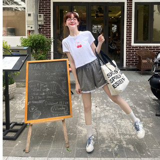 Áo croptop/babytee in hình trái cherry | PINA TOP | SECODEE