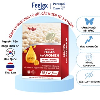 Viên uống Feelex For Women hỗ trợ giảm các triệu chứng bốc hỏa, khô da, suy giảm sinh lý do suy giảm nội tiết tố nữ 60v