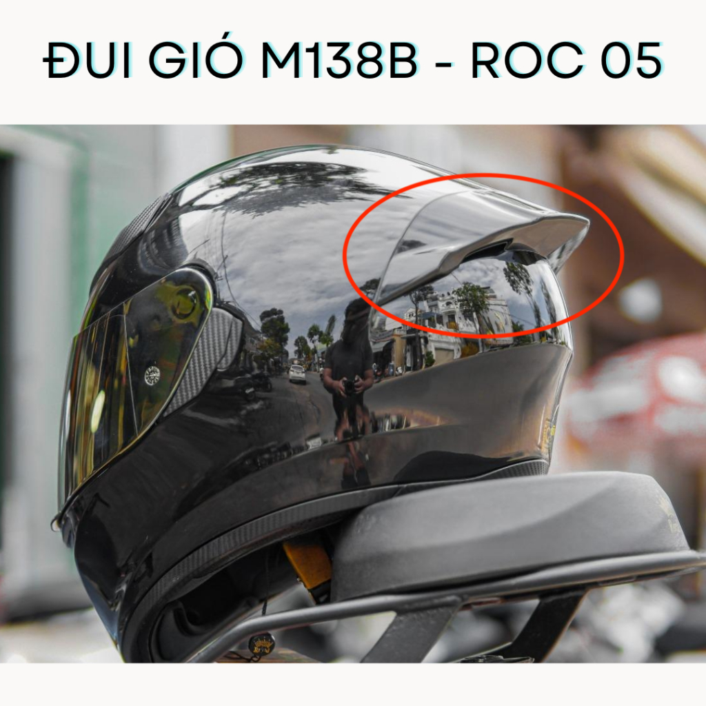 Đui Gió Nón Bảo Hiểm Fullface ROYAL M138B - M138 - ROC 05 Phụ Kiện Gắn Mũ