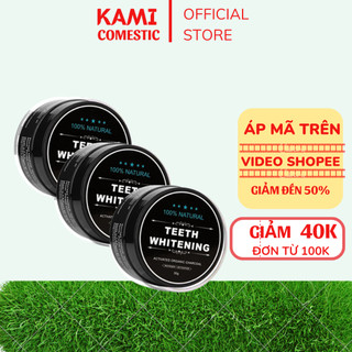 Bột đánh răng than tre teeth whitening 30gr, Kem Đánh Răng Chính Hãng, kdr Than Tre - KAMI