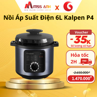 Nồi Áp Suất Điện 6L Kalpen P4- 6L nồi hầm nấu chè nấu nồi cháo kho cá công suất lớn 100W bảo hành chính hãng 24 tháng